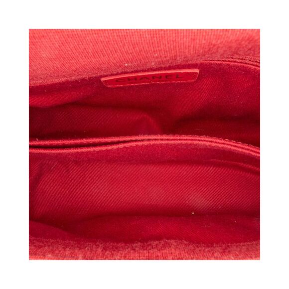 Pre Loved Chanel Small Chevron Jersey Coco Top Handle Satchel - Picture 4 of 8